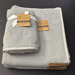 4pc ECOEXISTENCE Bamboo Zero Twist Loops Bath Towel Set - Pearl Gray